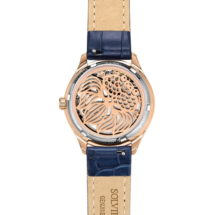 Silverlight三針自動機械皮革腕錶 W06-03230-014