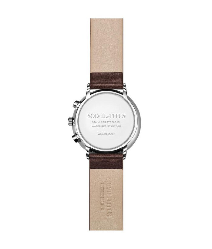 Interlude多功能石英皮革腕錶 W06-03258-002