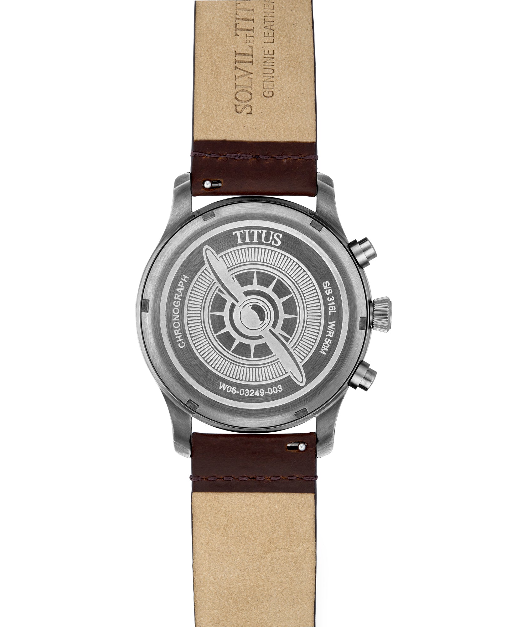 Modernist計時石英皮革腕錶 W06-03249-003