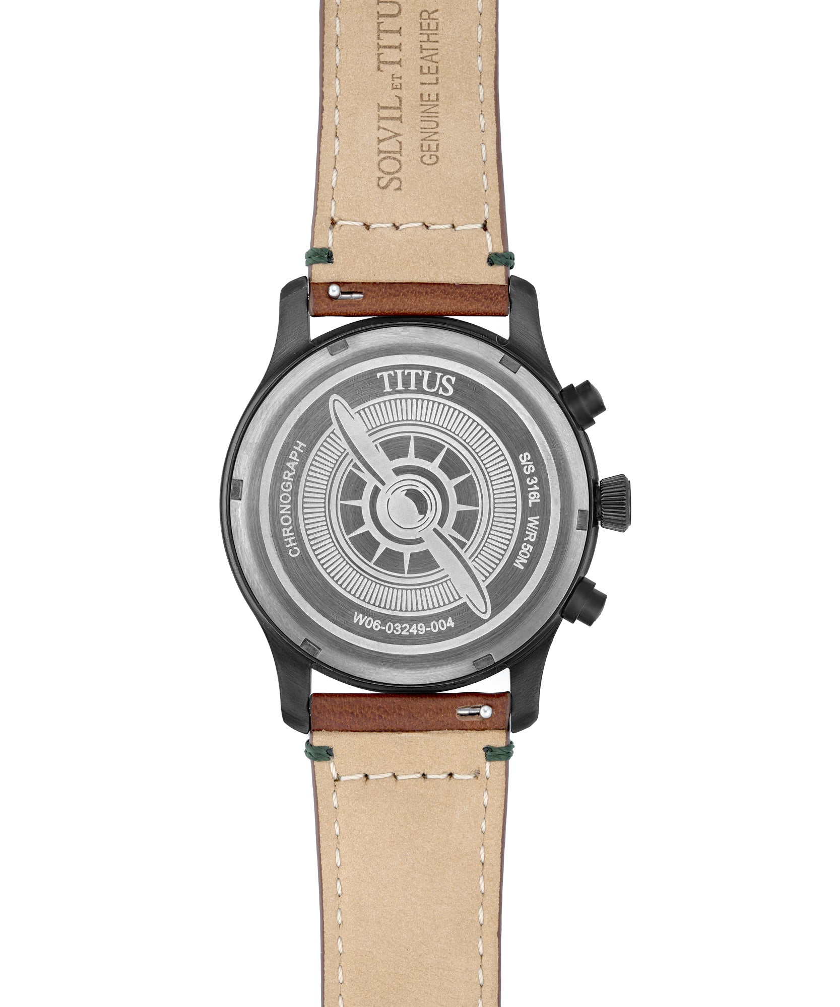 Modernist計時石英皮革腕錶 W06-03249-004