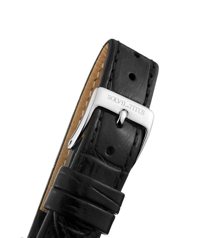 Classicist多功能石英皮革腕錶 W06-03022-001