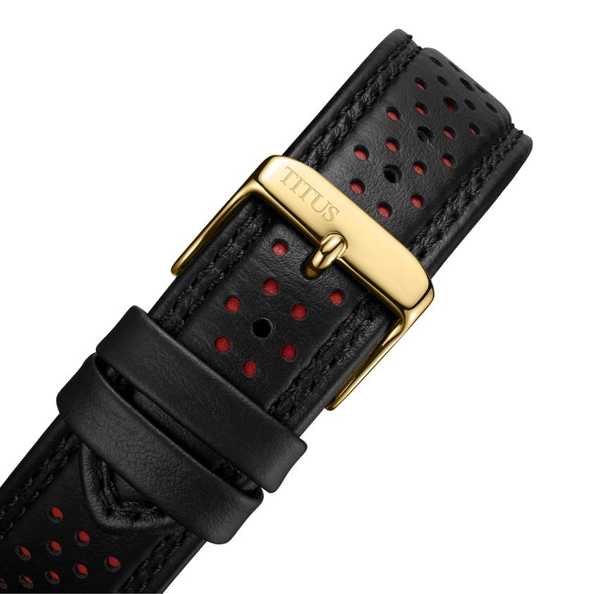 Modernist計時石英皮革腕錶 W06-03297-001