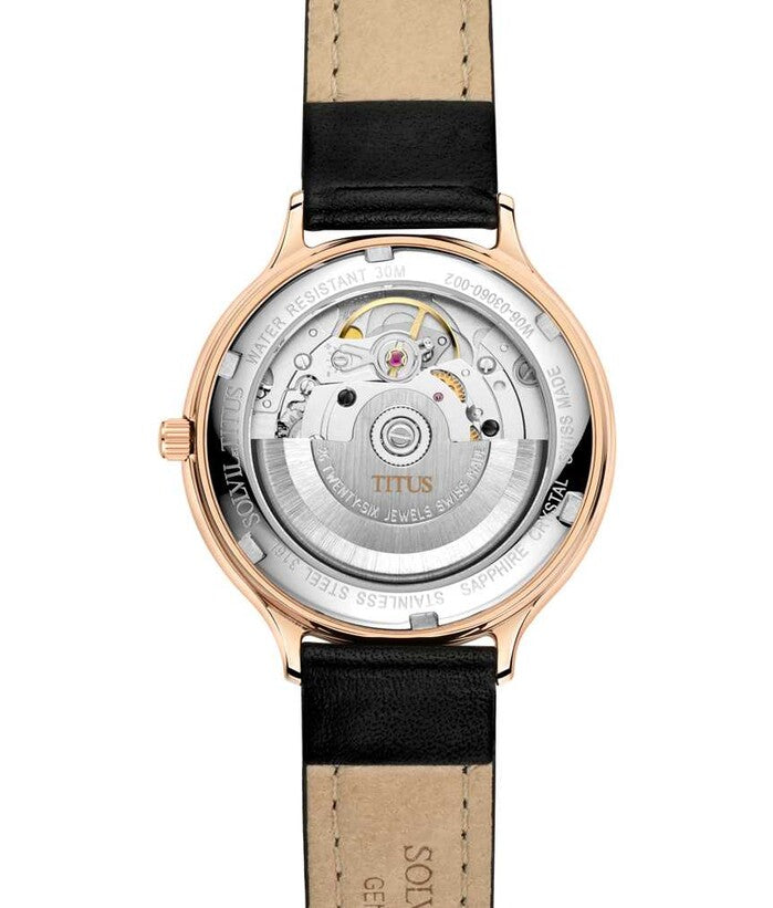 Sonvilier三針日期顯示瑞士製自動機械皮革腕錶 W06-03060-002