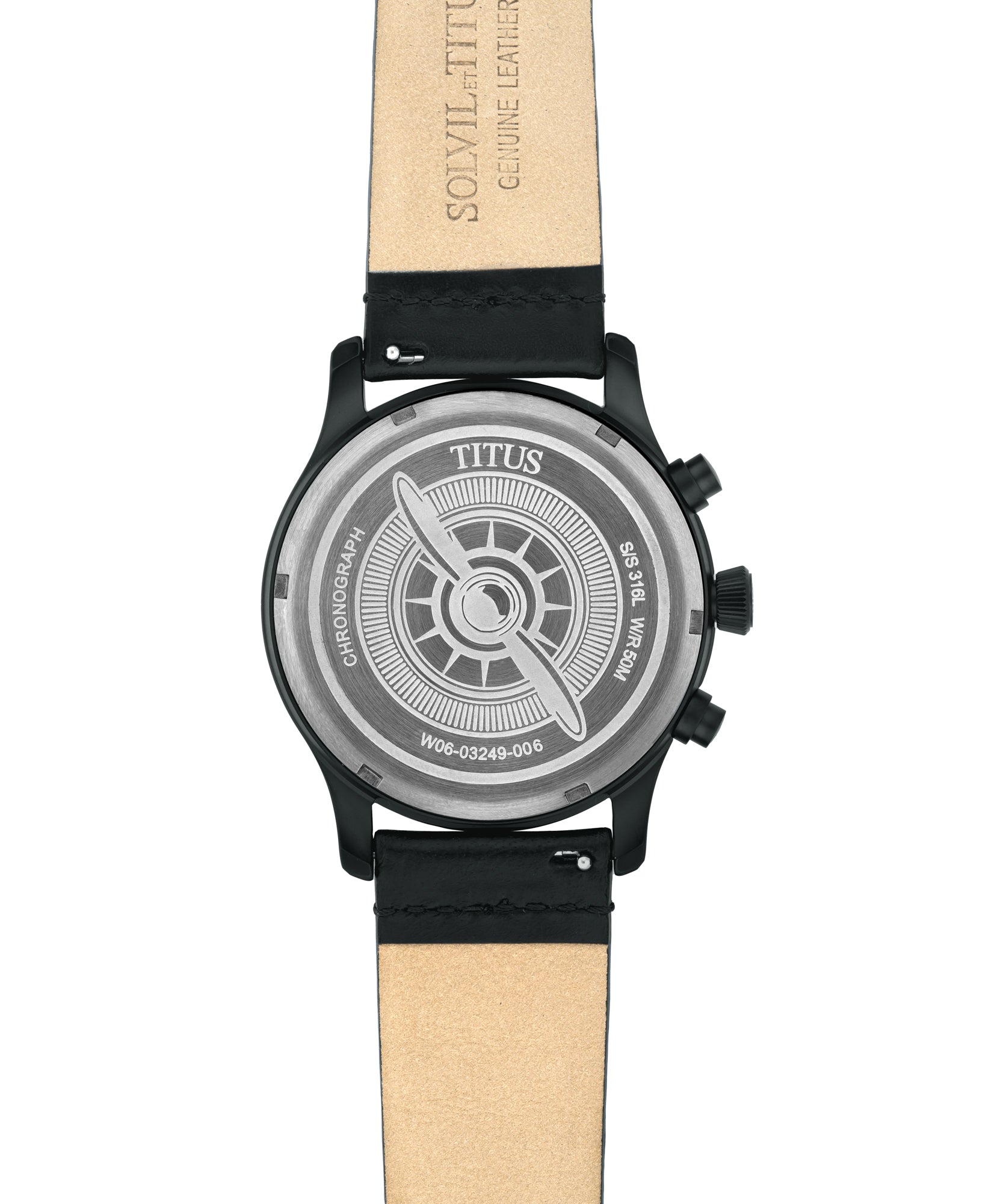 Modernist計時石英皮革腕錶 W06-03249-006