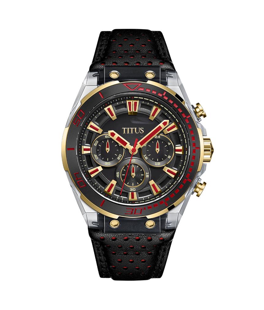 Modernist計時石英皮革腕錶 W06-03297-001