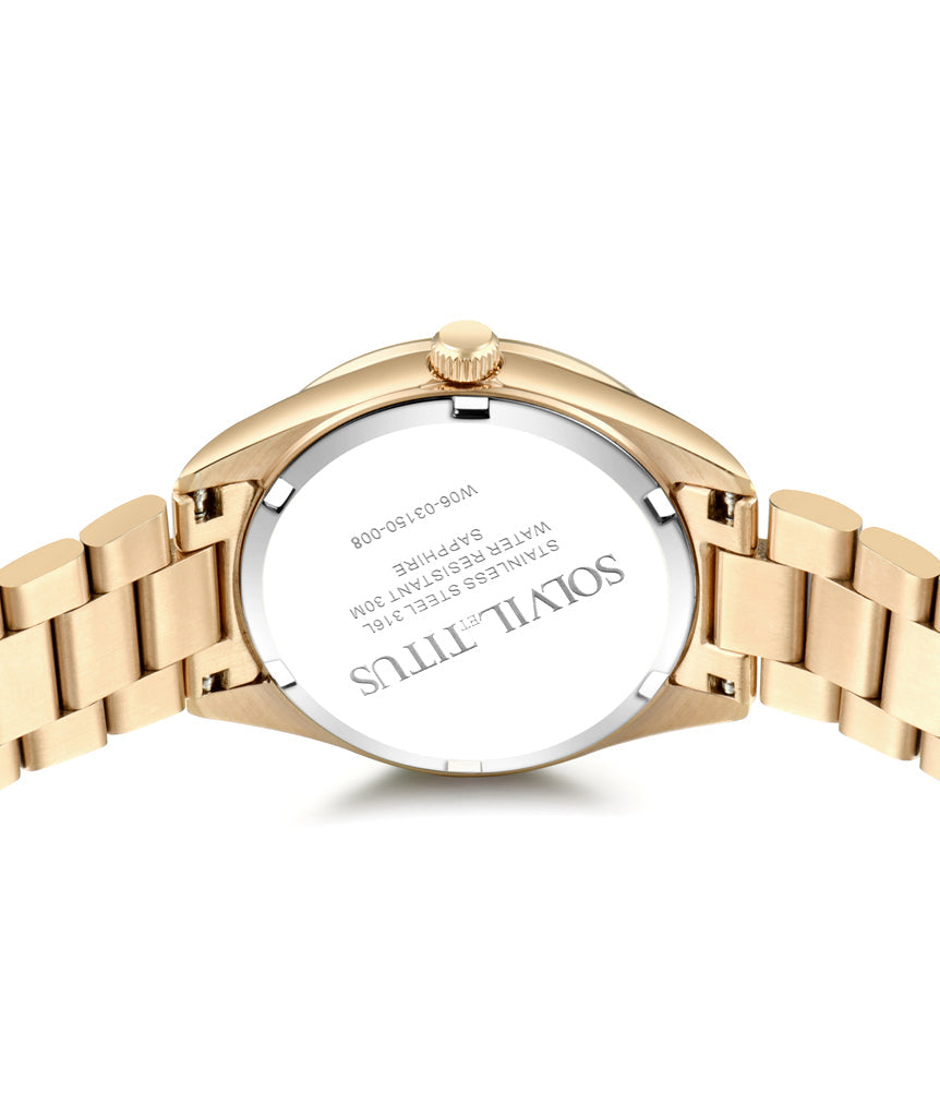 Fair Lady三針石英不鏽鋼腕錶 W06-03150-008