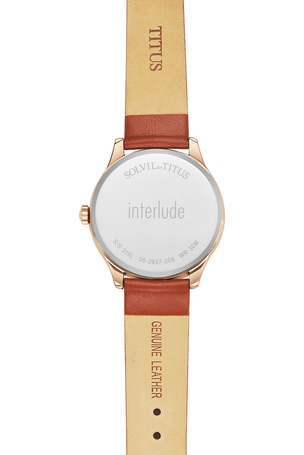 Interlude 3 Hands Quartz Leather Watch W06-02937-006