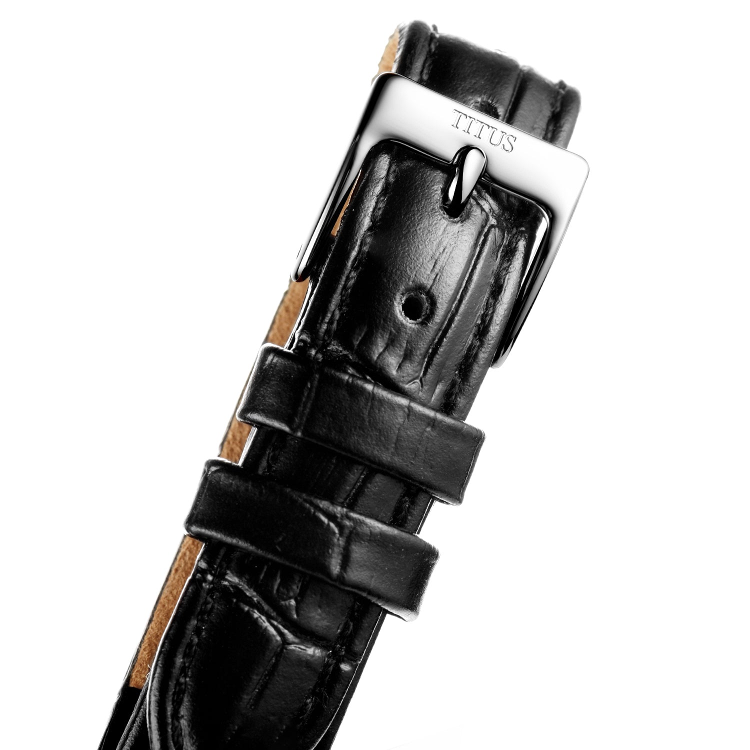 Barista三針日期顯示石英皮革腕錶 W06-02825-001