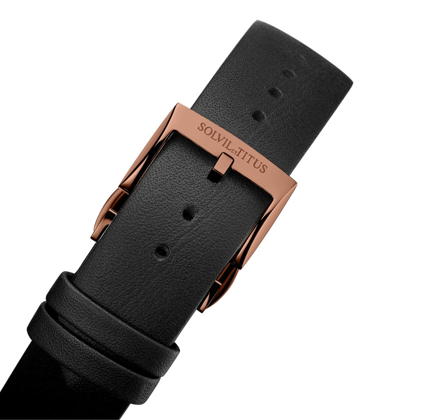 Enlight三針鏤空自動機械皮革腕錶 W06-03277-011