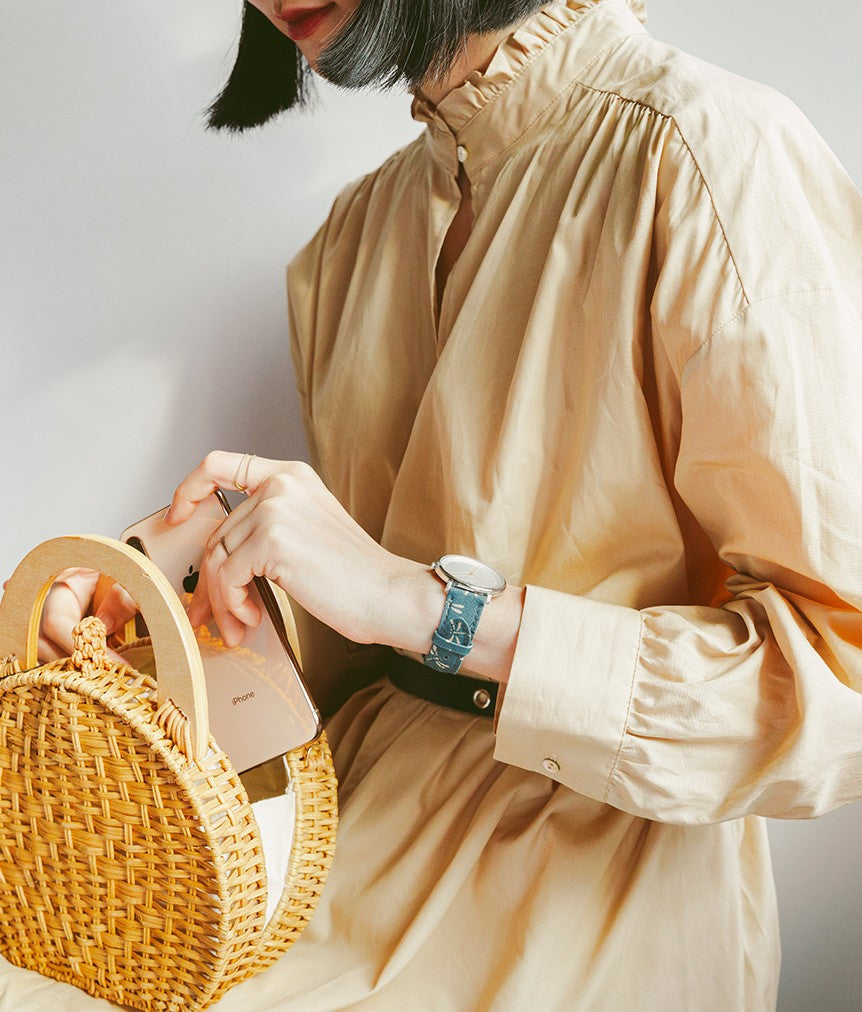 16 mm蜻蜓藍日系織布錶帶 T06-078-17-211