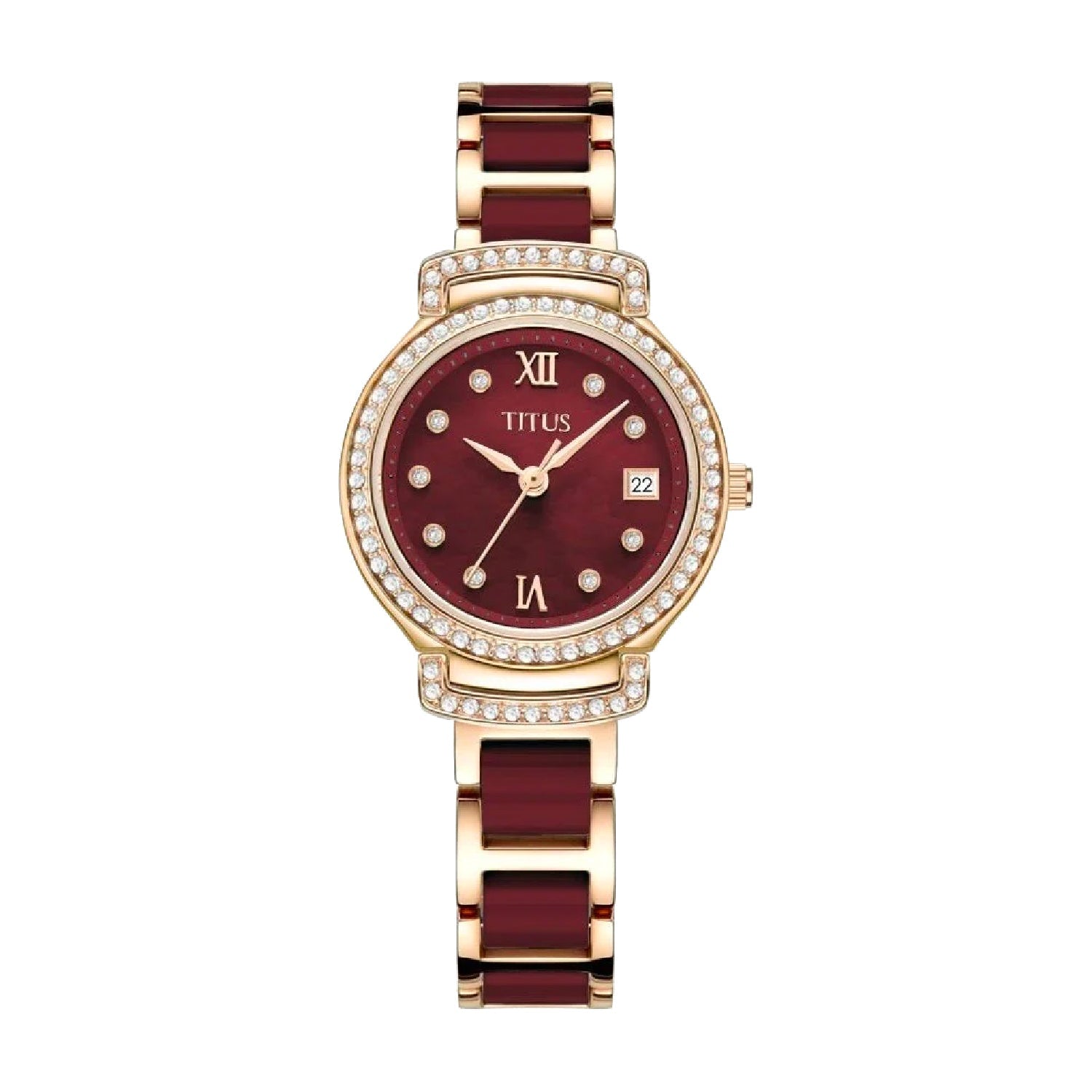 Fair Lady三針日期顯示石英不鏽鋼配陶瓷腕錶 W06-03139-003