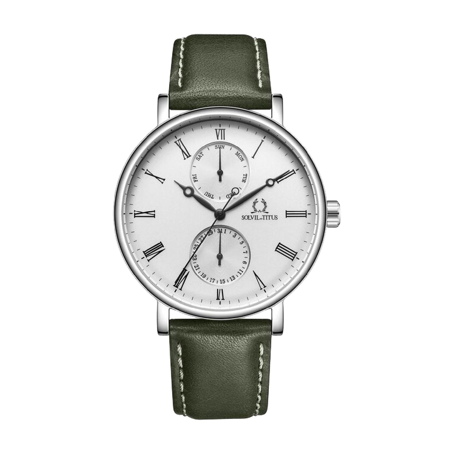 Classicist多功能石英皮革腕錶 W06-03198-008