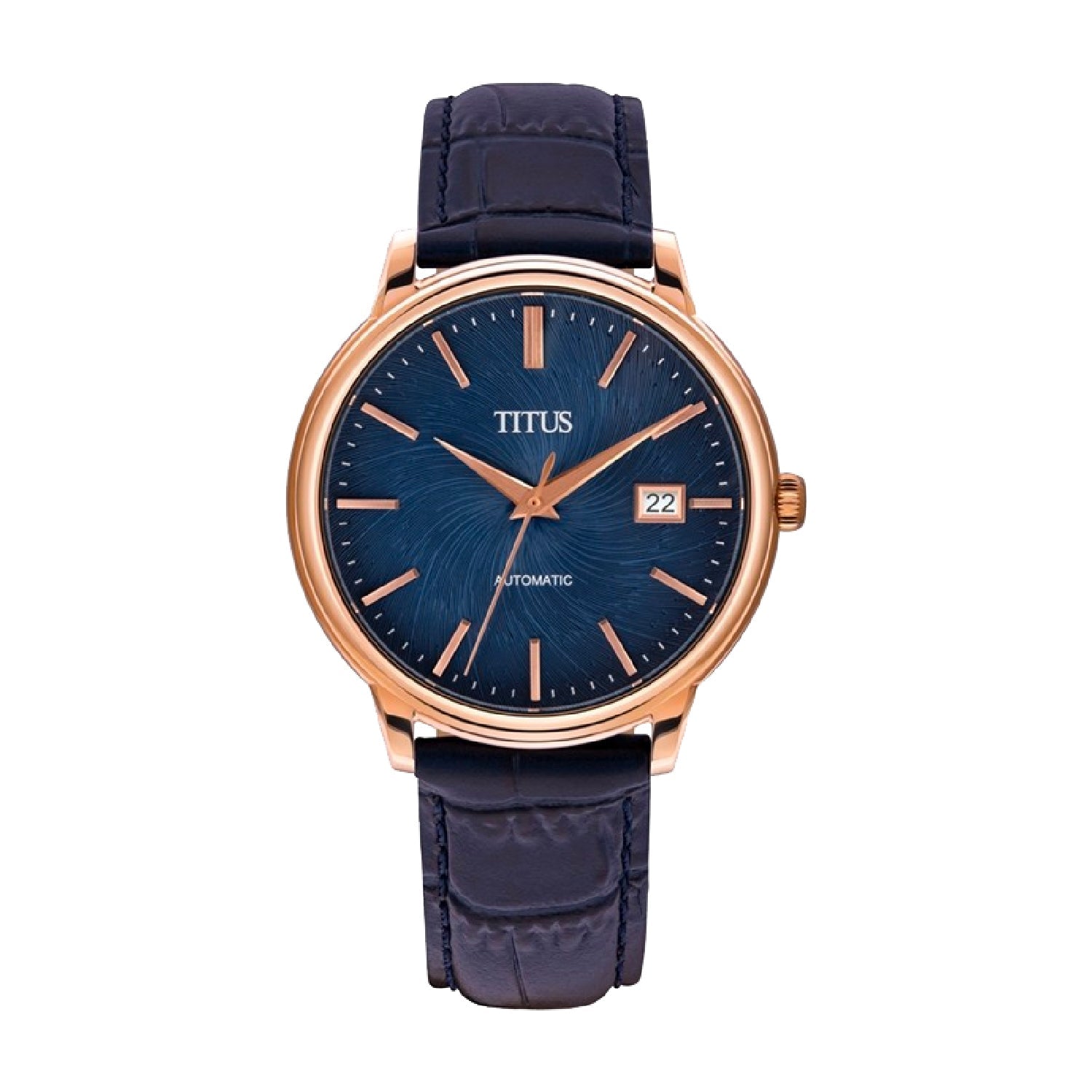 The Dawn三針日期顯示自動機械皮革腕錶 W06-03247-004