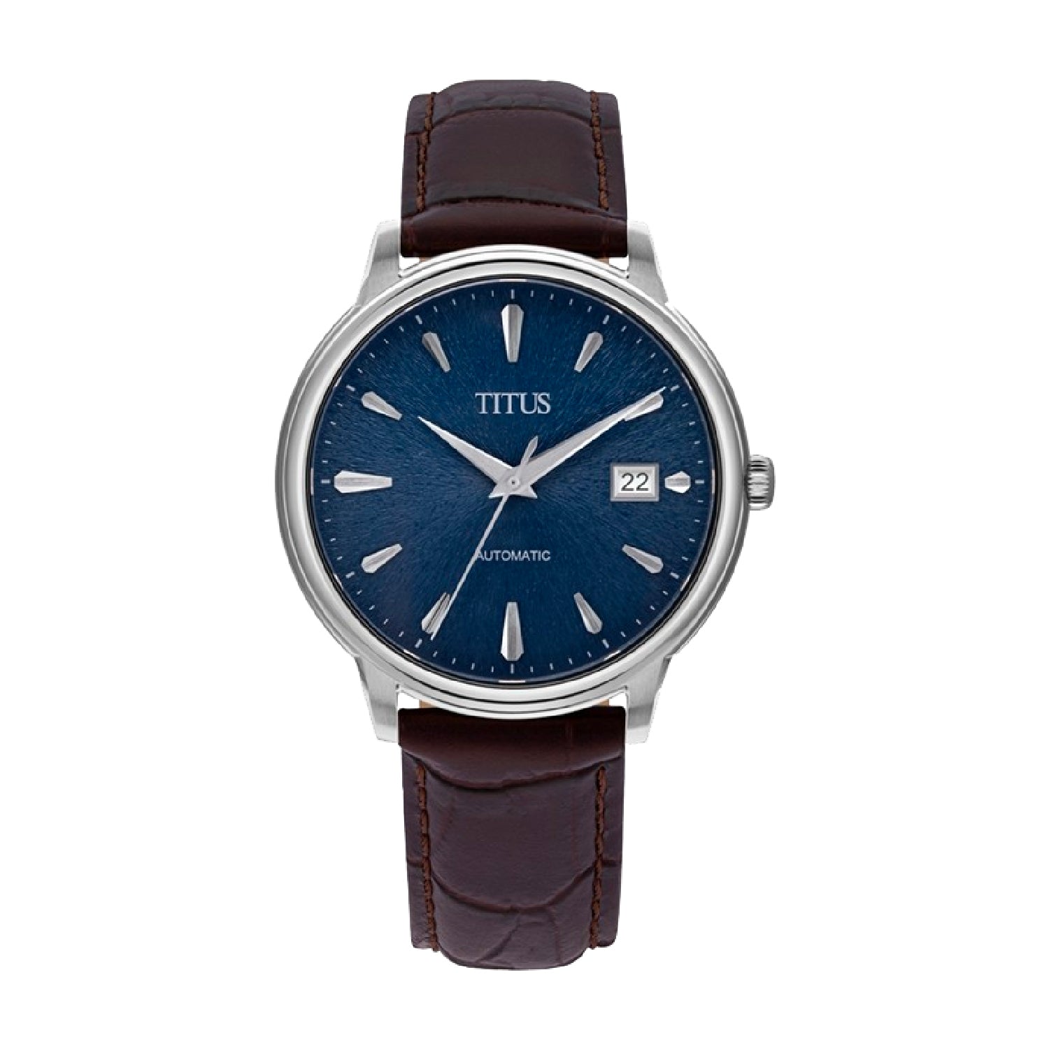 The Dawn三針日期顯示自動機械皮革腕錶 W06-03247-006