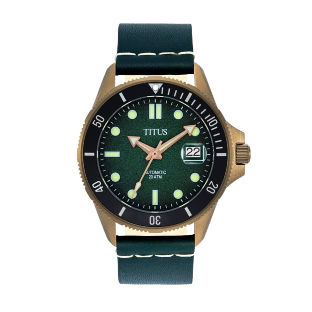 Valor三針日期顯示自動機械皮革腕錶 W06-03250-014