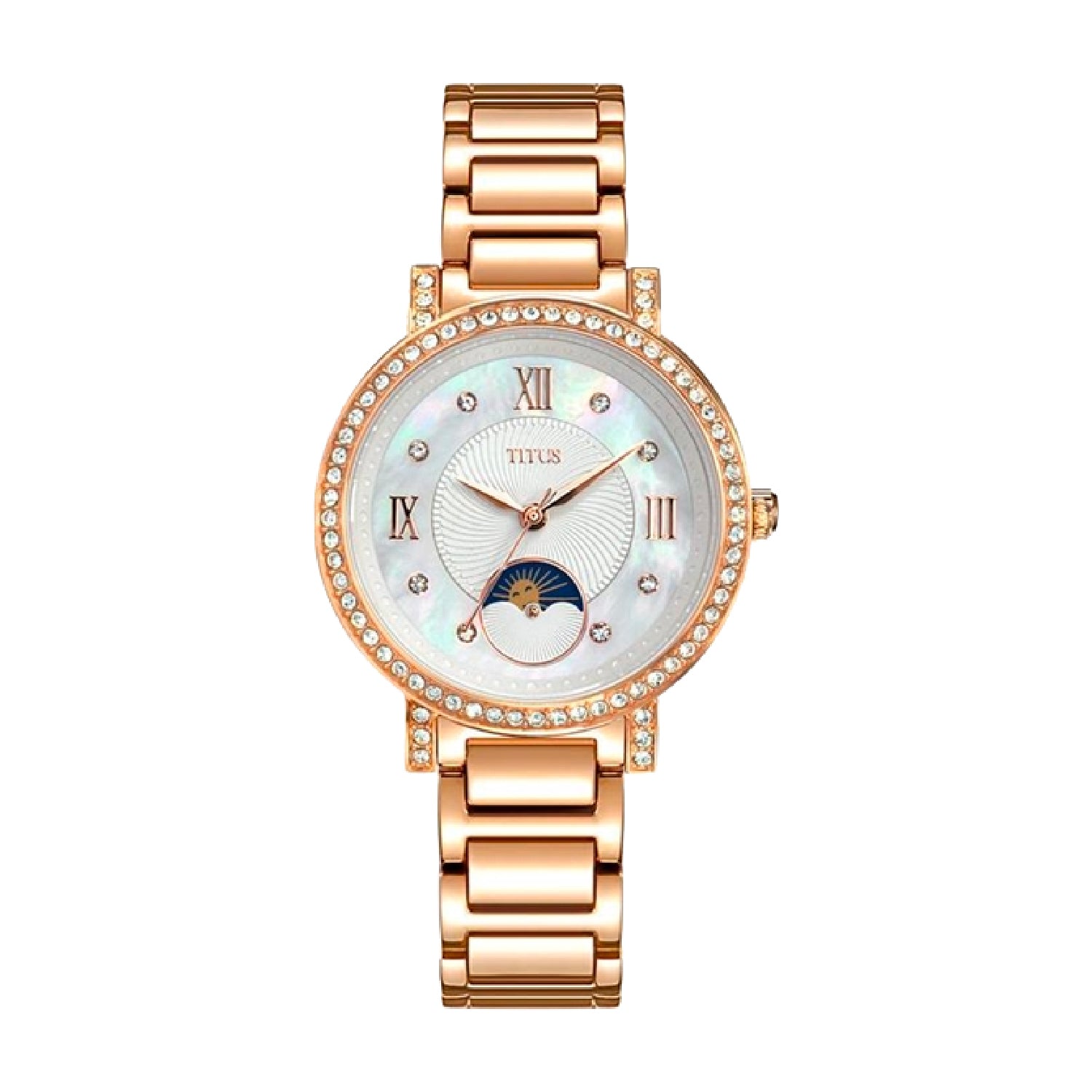 Chandelier三針晝夜顯示石英不鏽鋼腕錶 W06-03261-002