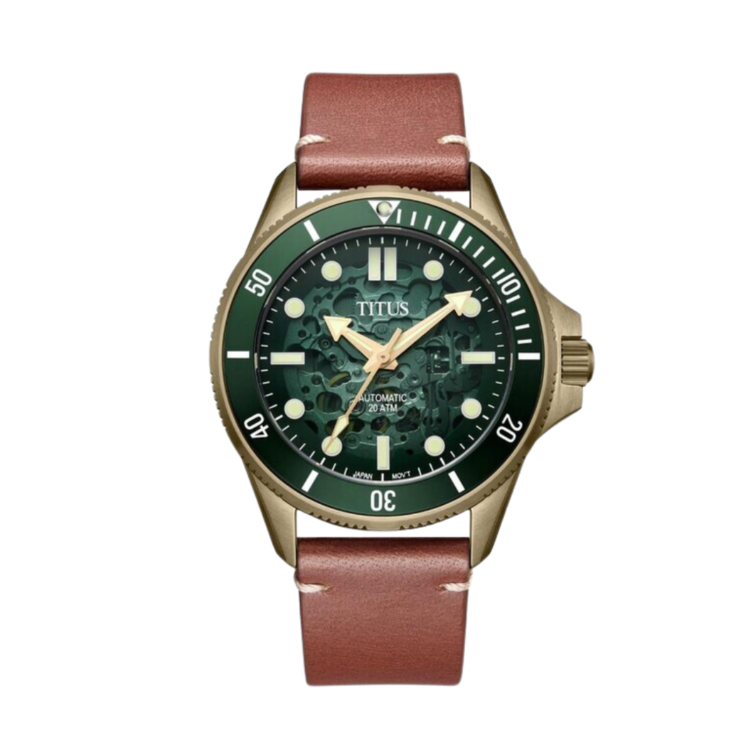 Valor三針自動機械皮革腕錶 W06-03296-005