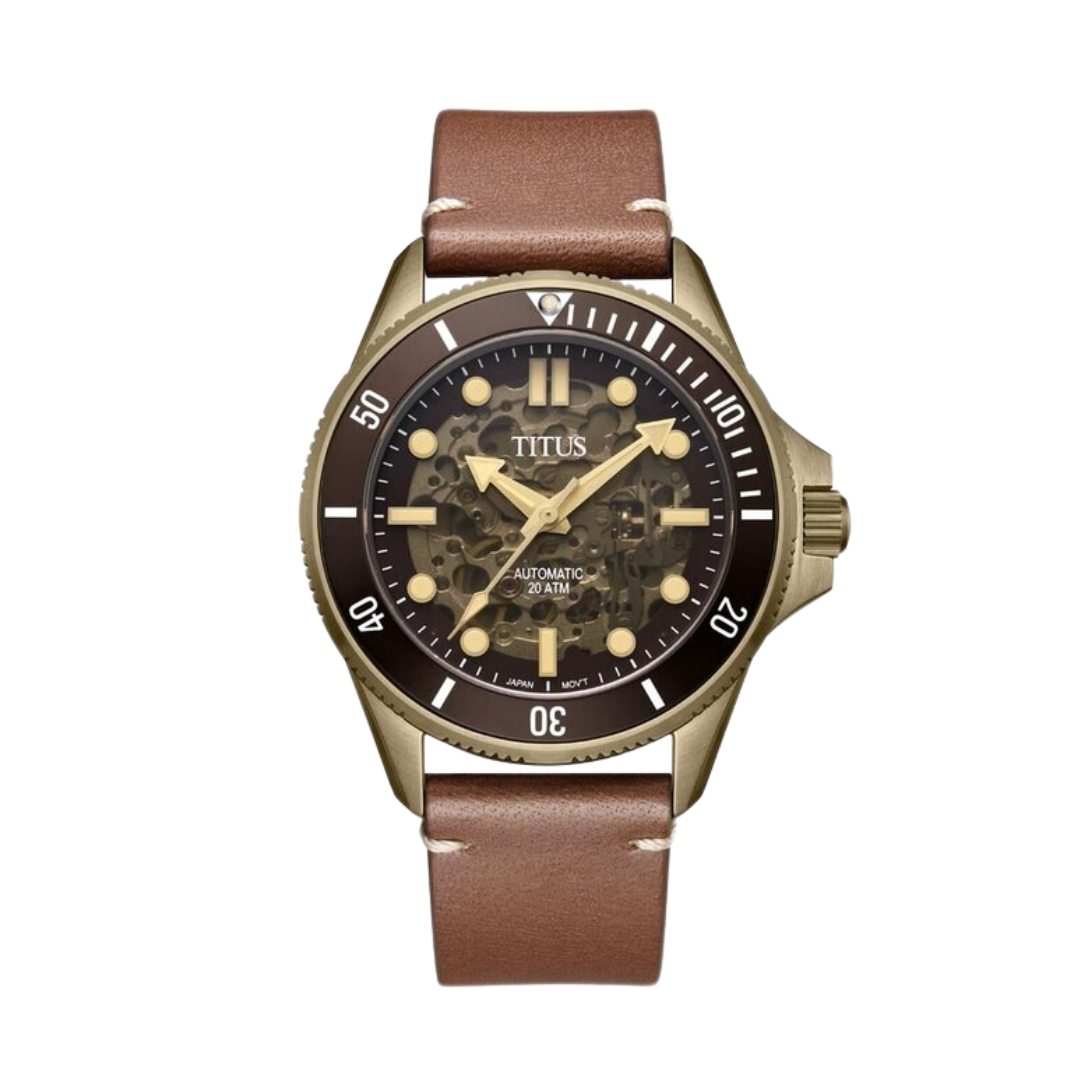 Valor三針自動機械皮革腕錶 W06-03296-007