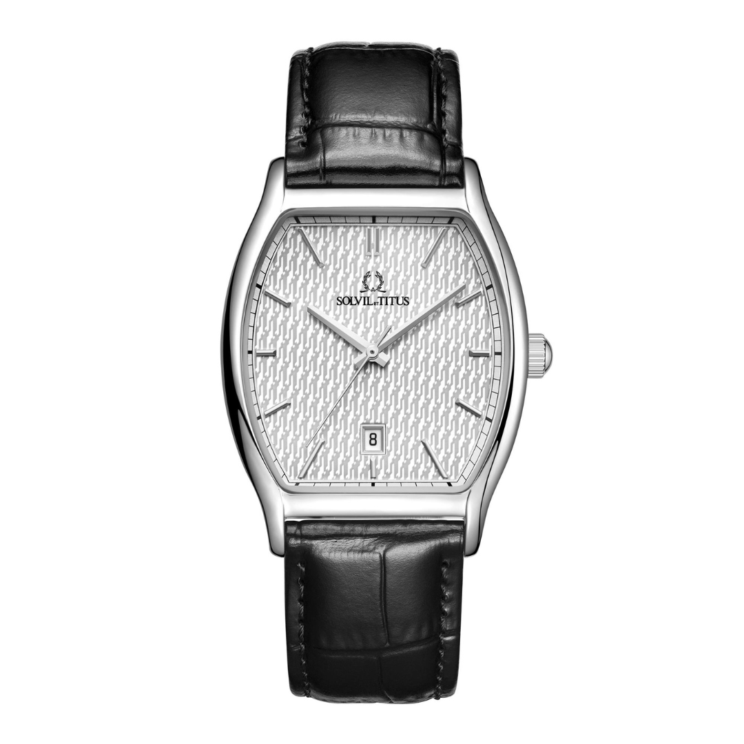 Barista三針日期顯示石英皮革腕錶 W06-03325-001