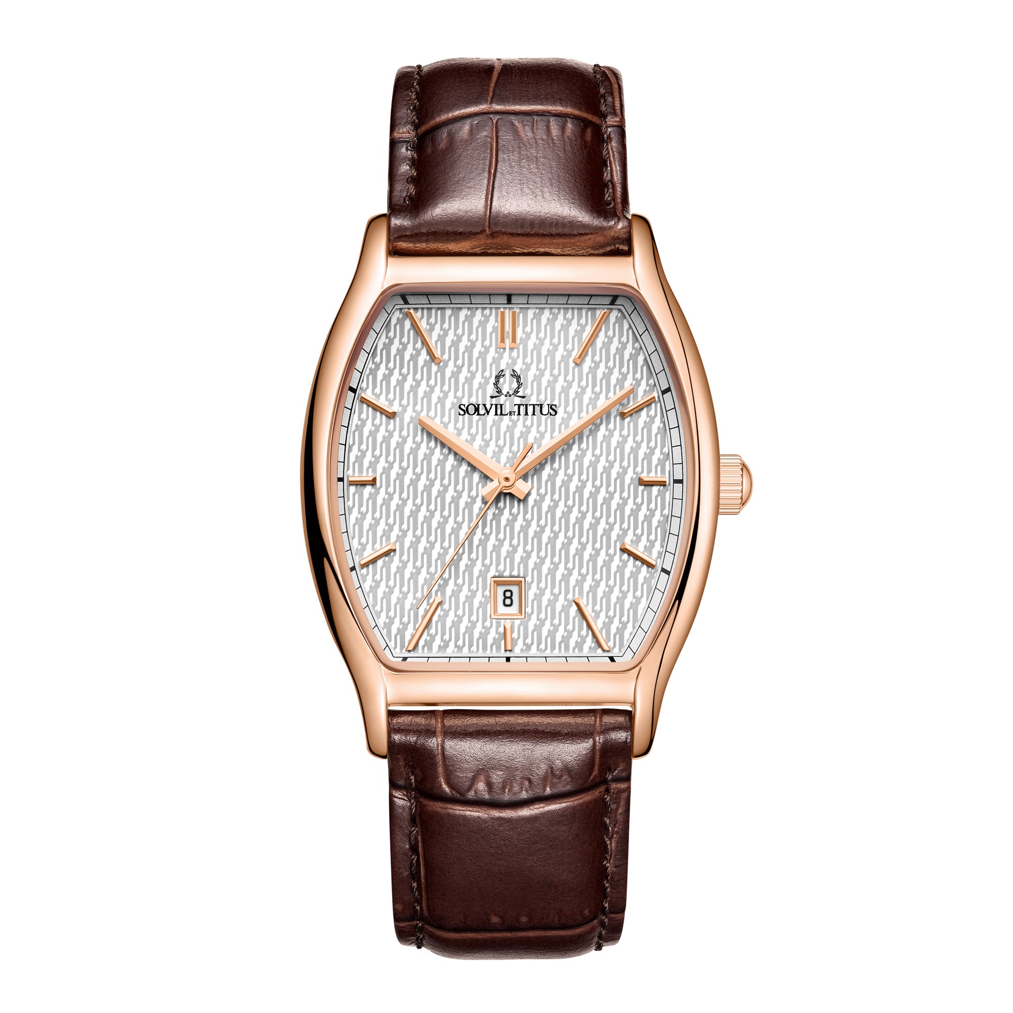 Barista三針日期顯示石英皮革腕錶 W06-03325-003