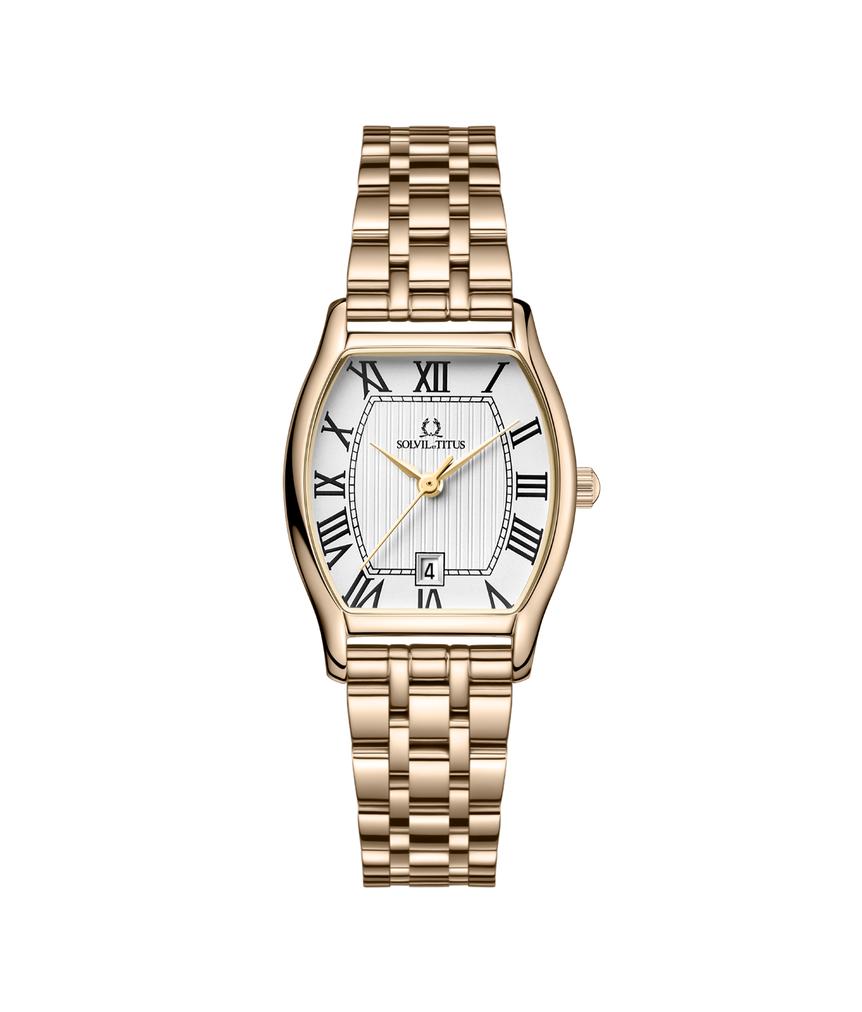 Barista三針日期顯示石英不鏽鋼腕錶  W06-02825-022