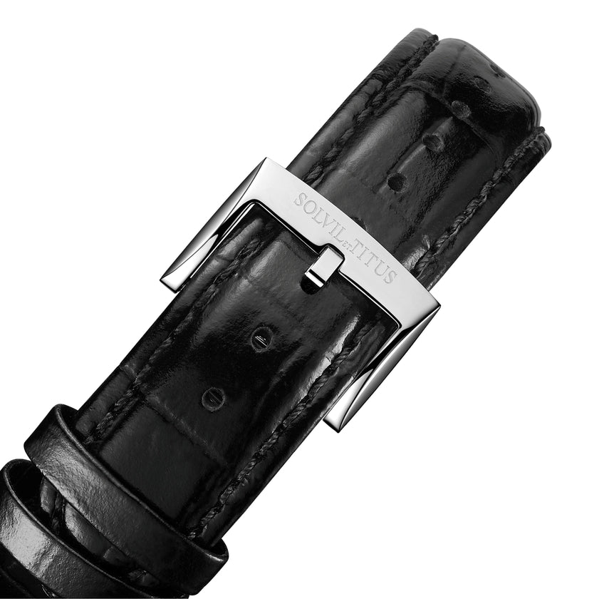 Barrique三針自動機械皮革腕錶  W06-03268-001