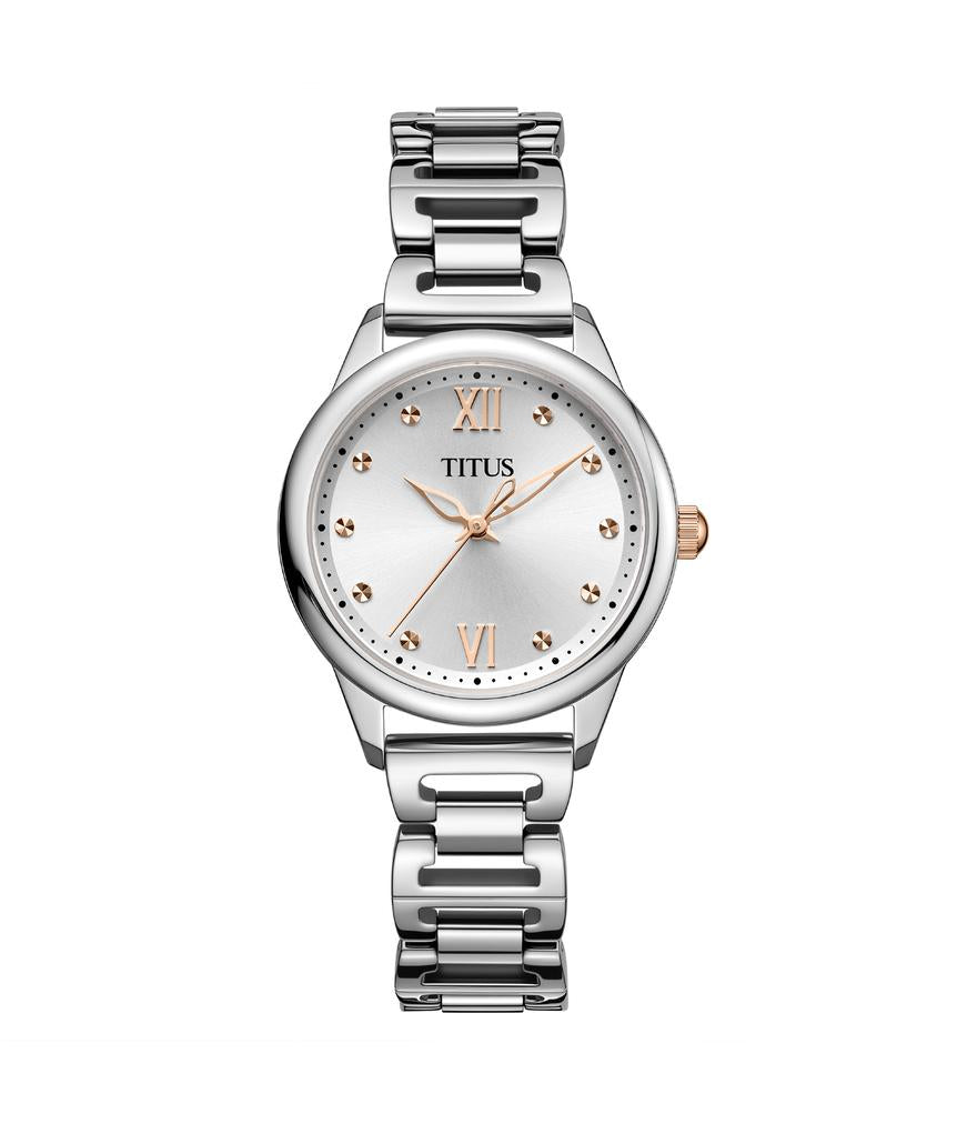 Fashionista三針石英不鏽鋼腕錶  W06-03425-002