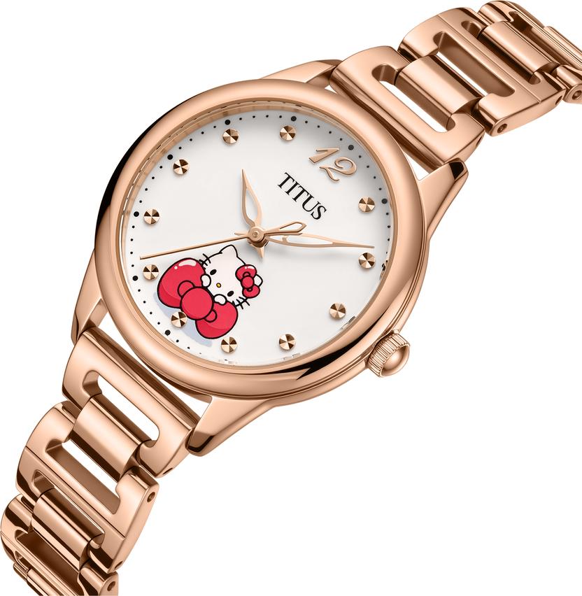 Solvil et Titus Hello Kitty 限量版三針石英不鏽鋼腕錶 W06-03416-001