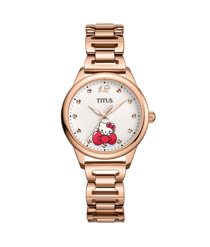 Solvil et Titus Hello Kitty 限量版三針石英不鏽鋼腕錶 W06-03416-001