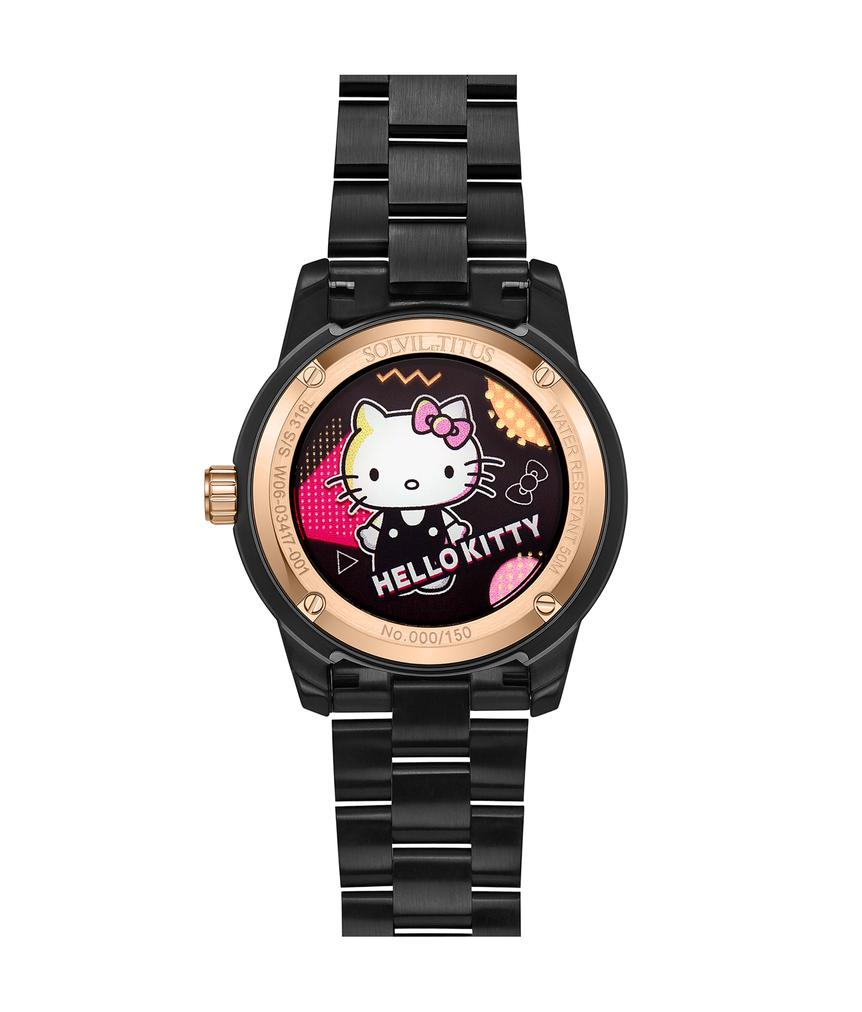 Solvil et Titus Hello Kitty 限量版多功能石英不鏽鋼腕錶 W06-03417-001